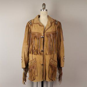 Scully Suede Vintage Coat Western Embellishment
